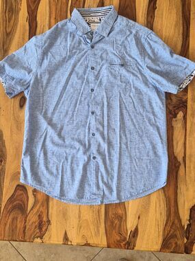 Denim & Flower Button Down Shirt